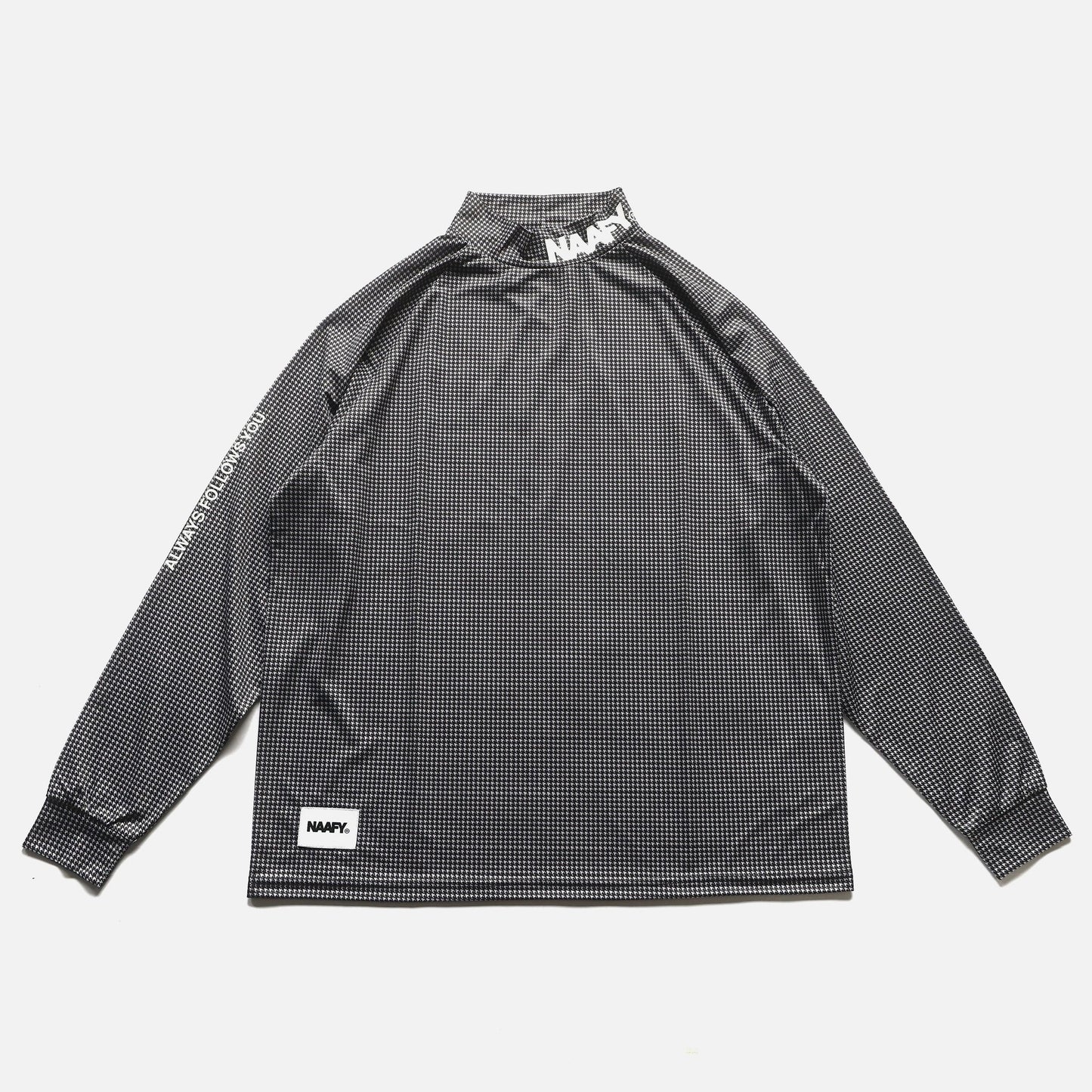 千鳥柄 L/S MOCKNECK