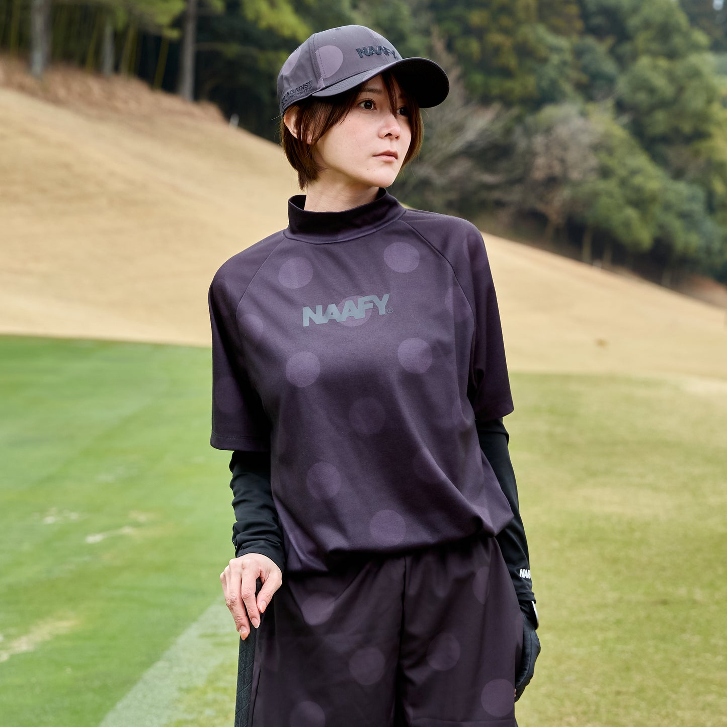 DOT S/S MOCKNECK