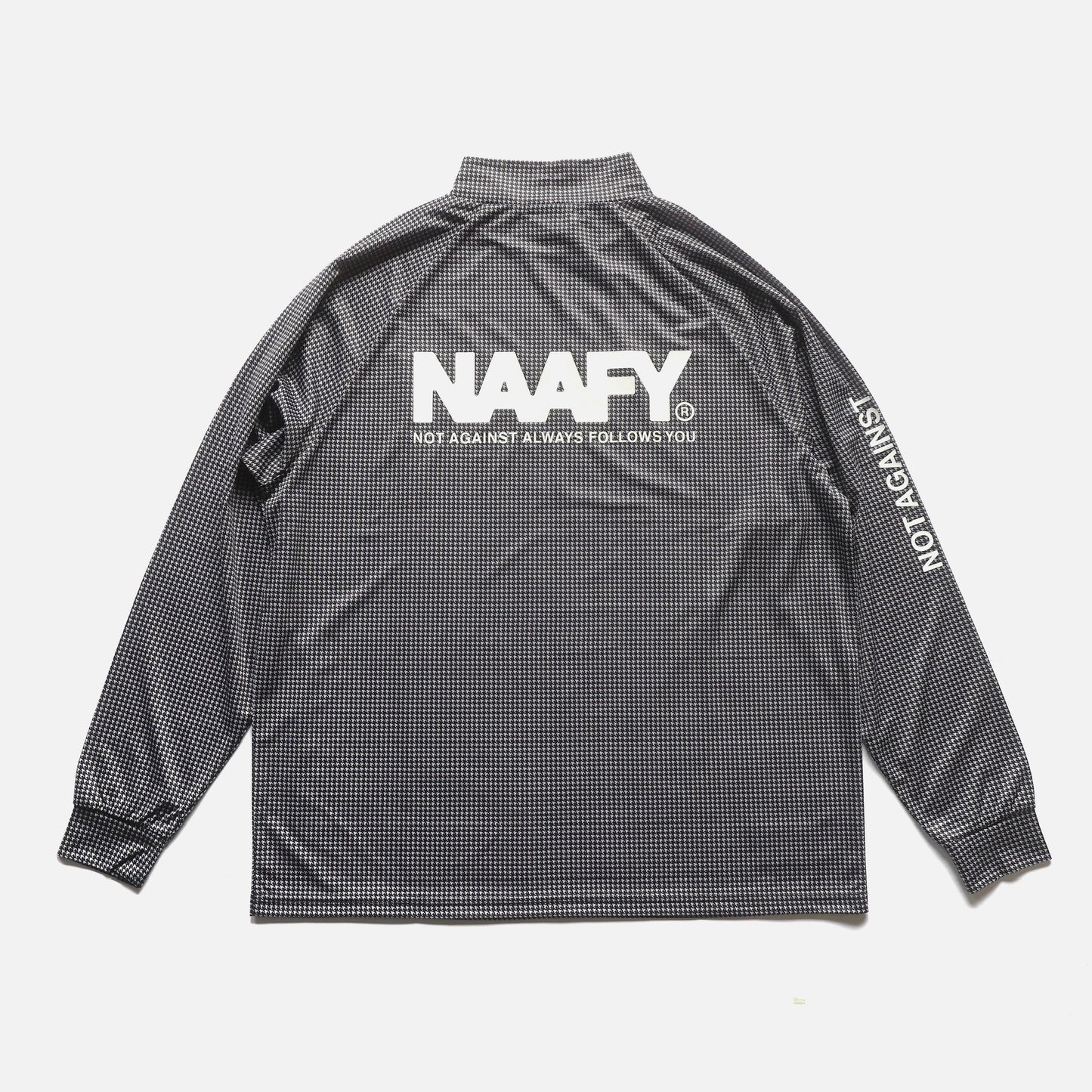 千鳥柄 L/S MOCKNECK
