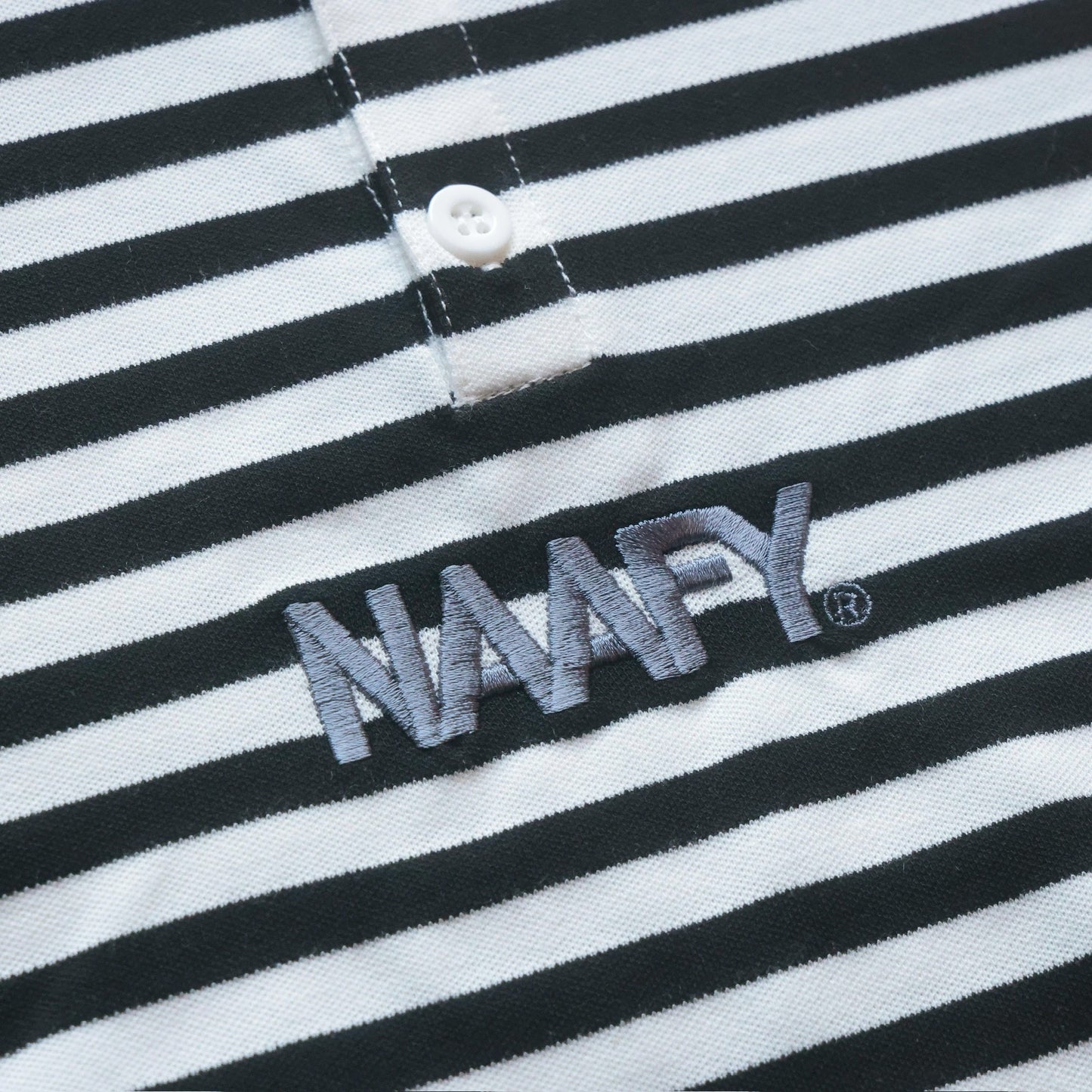S/S STRIPED POLO COLLAR LESS