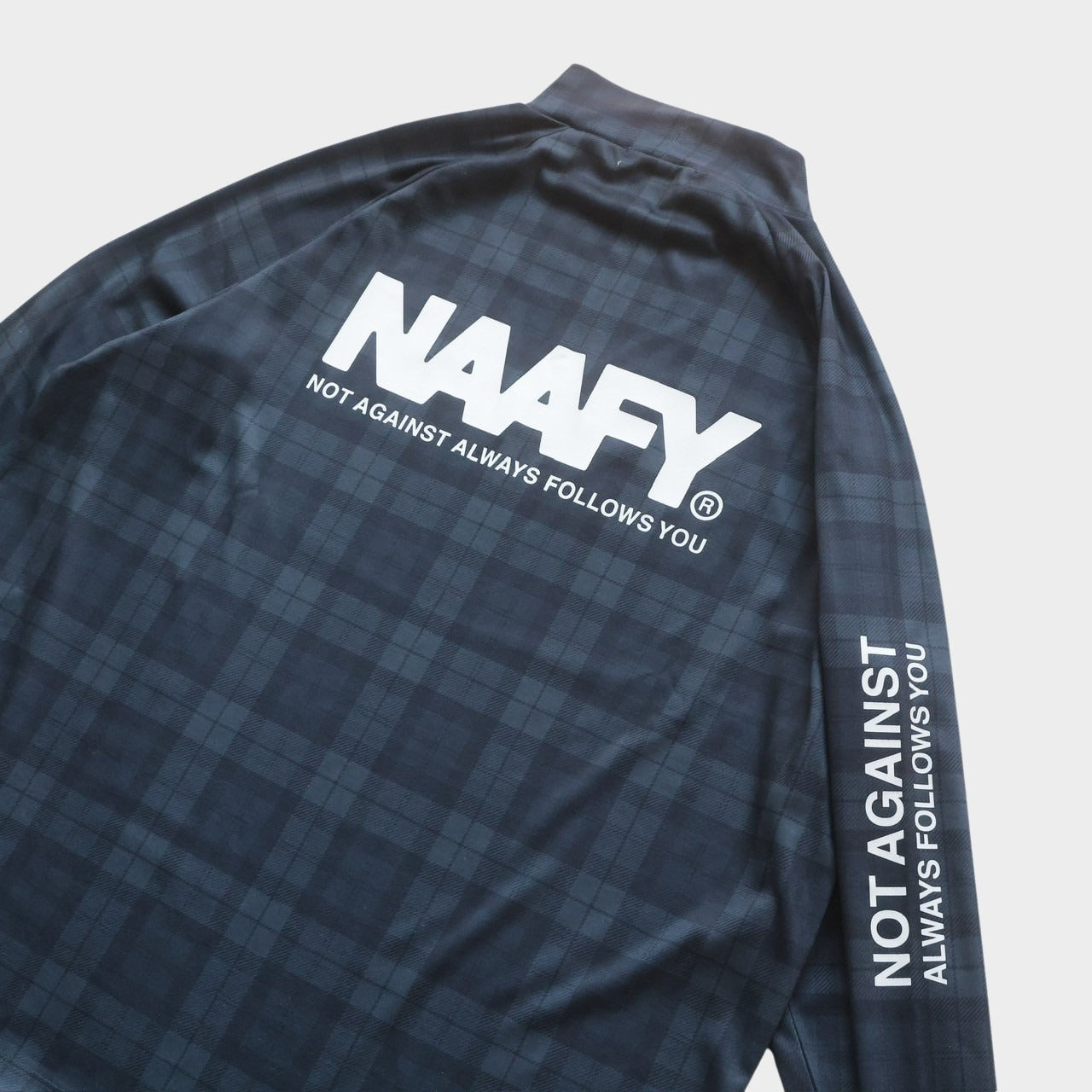 PLAID L/S MOCKNECK