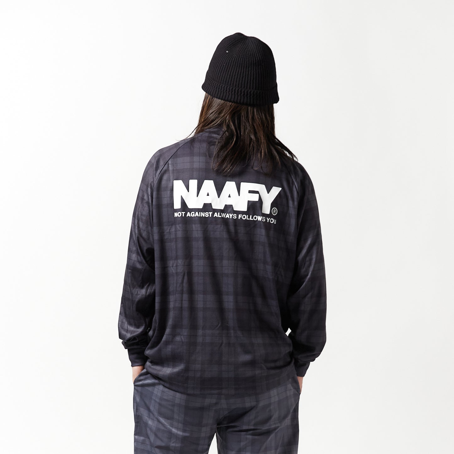 PLAID L/S MOCKNECK