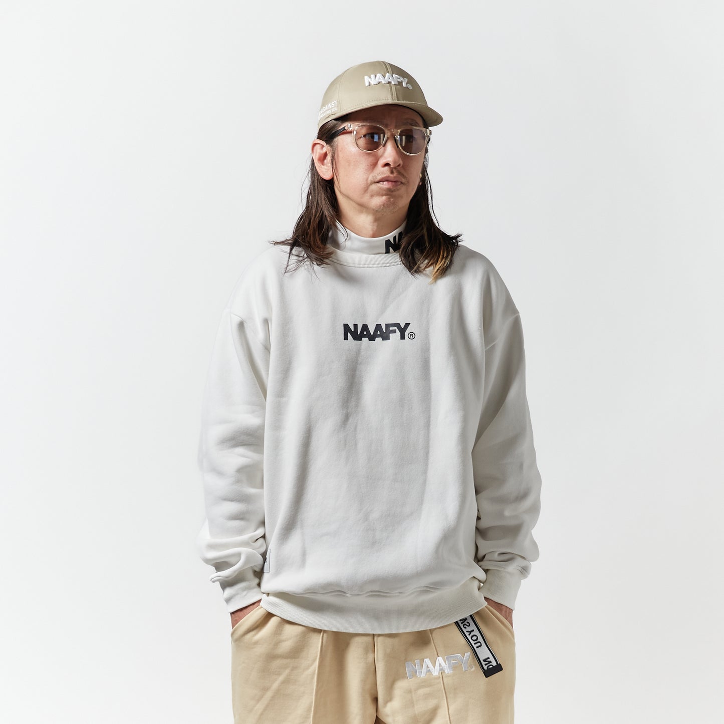 LOGO CREW SWEAT - WHITE