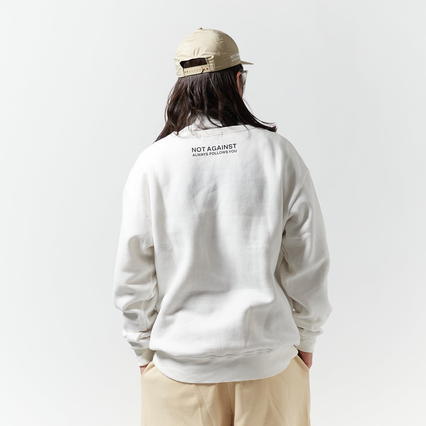 LOGO CREW SWEAT - WHITE